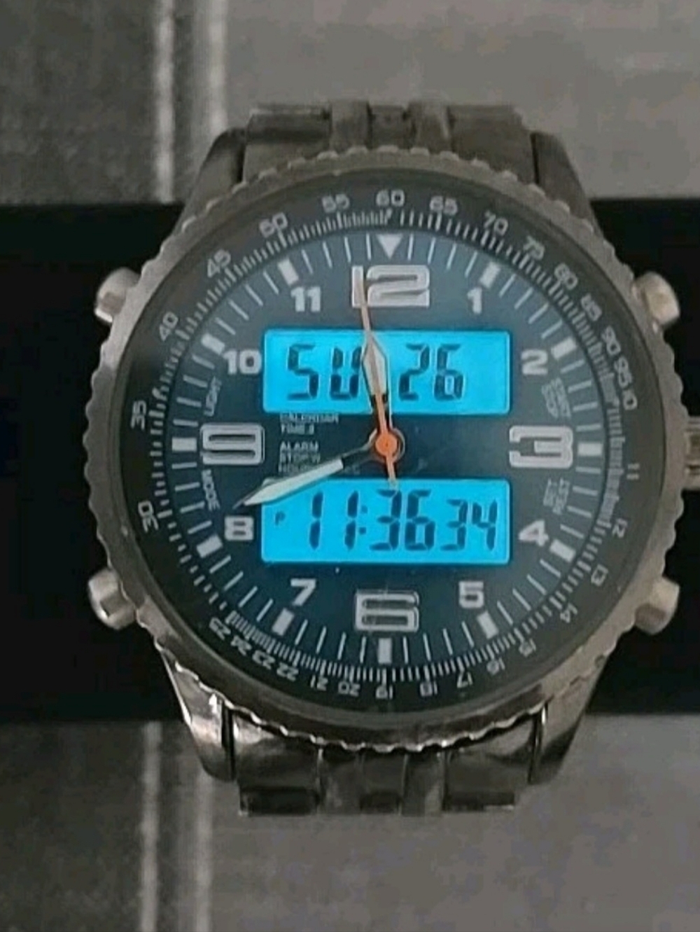 George 97-080 Analog + Digital Men's Watch • 3 ATM • Dual Time Alarm  Stopwatch